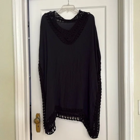 Black Kaftan Beach Cover-Up - Picture 2 of 5